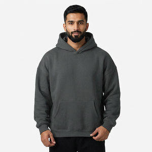 Cotton Blank Thick Fleece Heavy Weight Oversized Custom Print Logo Men's Hoodies & <b>Sweatshirts</b> - Product Image 1
