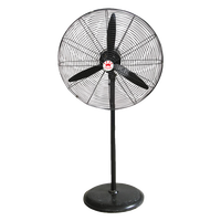 Ventilateur sur support industriel de 30 pouces, 110/220V, trois vitesses éoliennes, de haute qualité, pour l'extérieur