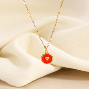 Collier pendentif cœur plaqué or 18 carats, bijoux de la Saint-Valentin, chaîne de clavicule avec incrustation de strass, style Ins - Product Image 4