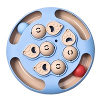 Jouet interactif pour chat et chien : boule tournante anti-ennui et distributeur de friandises