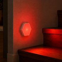 Veilleuse LED rechargeable avec capteur PIR et capteur de lumière pour chambre à coucher et éclairage de placard, avec batterie rechargeable USB 600 mAh, intensité réglable