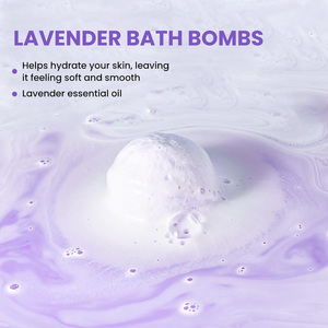 Bombes de bain au sel de soda violettes OEM, très vendues, avec emballage cadeau personnalisé, style mignon, forme lavable, durée de conservation de 3 ans - Product Image 3