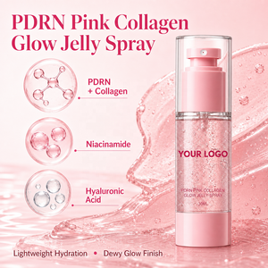 Face Makeup Vegan PDRN Collagen Pink Jelly Mist Serum 2 in 1 Glow Spray 30ml Glow-Boosting Fresh 30ML Moisturizing Long Lasting - Product Image 2