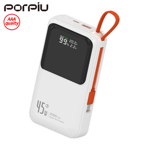 Banque d'alimentation portable 20000mah pour ordinateur portable avec sortie PD45W affichage LED à charge <span class=keywords><strong>super</strong></span> rapide câbles et lanière intégrés - Product Image 1