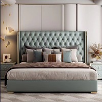 Luxuriöses modernes Schlafzimmermöbel-Lederbett für Schlafzimmermöbel