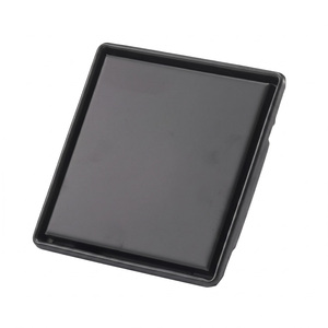Sifone doccia quadrato nero opaco commerciale personalizzato in acciaio inossidabile 150mm con inserto per piastrelle 2-in-1 anti-odore per cucina e bagno - Product Image 4