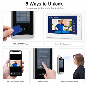 Vidéophone intelligent Tuya 7 pouces, écran tactile IPS 7 pouces, interphone WDR, vision nocturne 2K HD, résistant aux intempéries, contrôle d'accès multi-unités 8 - Product Image 3