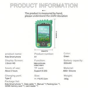 Juguete de Teléfono Inteligente con Diseño de Dinosaurio para Niños, Sensor CMOS, Mini Cámara Fotográfica, Pantalla de 2.4 Pulgadas, Grabación de Video con Ángulo Amplio de 180°, Juego Educativo - Product Image 5