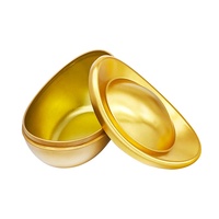 Boîte en fer blanc gaufrée en forme de lingot d'or, qualité alimentaire, recyclable, OEM, pour bonbons de mariage, chocolat, cadeaux