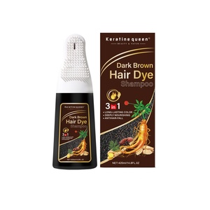 Champú Tinte Mágico Herbal Marrón Negro para el Cabello con Peine, 100% Cubre Canas y Cabello Blanco, para Hombres y Mujeres, Uso Doméstico, OEM - Product Image 4