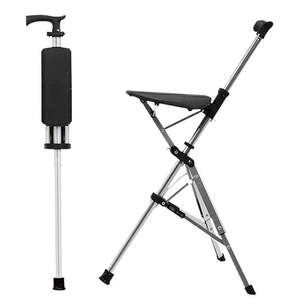 Bastón de Senderismo <span class=keywords><strong>Plegable</strong></span> de Alta Calidad con Asiento para Caminatas y Excursiones, Cómoda <span class=keywords><strong>Silla</strong></span> de Muleta para Caminantes - Product Image 4