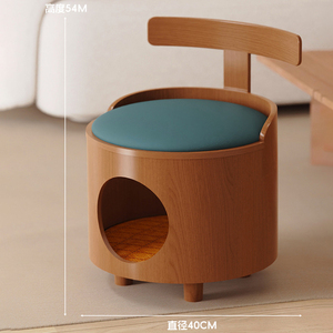 Nouveau Nid pour Chat Semi-Fermé pour le Partage Humain et Felin, <span class=keywords><strong>Banc</strong></span> en Bois Massif pour Dormir, Nid pour Chat Chaud, Quatre Saisons, Fournitures Universelles pour Animaux de Compagnie - Product Image 5