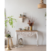 Table d'entrée rectangulaire en bois massif, meuble de salon, Style français, rustique, présentoir classique
