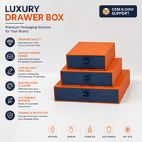 Boîte cadeau coulissante en carton rigide personnalisée avec poignée, impression de logo en relief de qualité supérieure, matériaux recyclés écologiques, finition en feuille métallisée
