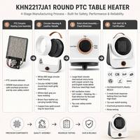 Souffleur d'air chaud de bureau ABS ignifuge de petite taille avec écran LED, le mieux noté pour les espaces restreints