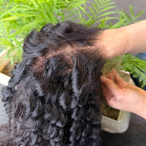 Perruque frontale complète HD 13*6 en cheveux humains vierges brésiliens, ondulations profondes, densité 250% - Product Image 4