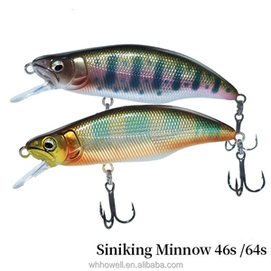 OEM Personnalisé 46mm 3.6g Naufrage Minnow <span class=keywords><strong>Jerkbait</strong></span> Wobbler Dur Appâts Artificiels Hameçons pour Saumon Brochet pour la Pêche en Ruisseau Rivières Lacs - Product Image 2