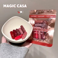 Ensemble de 8 rouges à lèvres crème minéraux en capsule, hydratants, longue tenue et anti-transfert, mini rouges à lèvres mats, vente en gros, Barra De Labios