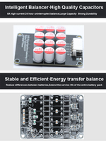 Égaliseur actif Enerkey 3S 4S 12V 5A pour batteries LiPo Li-ion LFP LiFePO4 Lithium, équilibrage actif du groupe complet