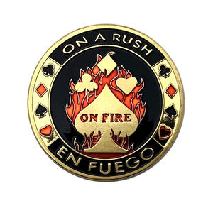 لاس فيغاس ألعاب نارية على شكل قلب عملة معدنية مطلية بالذهب عملة تذكارية ميدالية على شكل قلب حب - Product Image 1