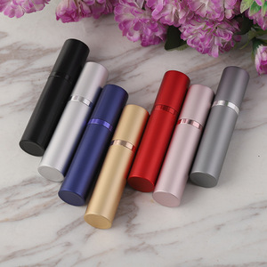 Travel Round 5ml Small Refillable Empty Pocket Aluminum <strong>Atomizer</strong> <strong>Perfume</strong> Spray Bottle Packaging - Product Image 2