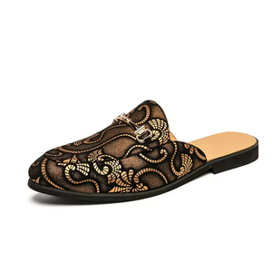 Men's <b>Summer</b> Trendy Evergreen Fashion Trend Breathable Anti-Odor <b>Slippers</b> Single-Foot Anti-Slip Laid-Back Half-Length Flip-Top - Product Image 4