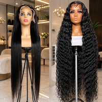 Perruque de cheveux humains de 40 pouces, Lace Front HD 13x6, sans colle, ondulée, cheveux vierges pré-épilés pour femmes