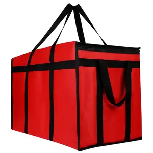 Bolsa enfriadora con aislamiento térmico impermeable reutilizable, bolsa enfriadora de almuerzo no tejida portátil para llevar alimentos