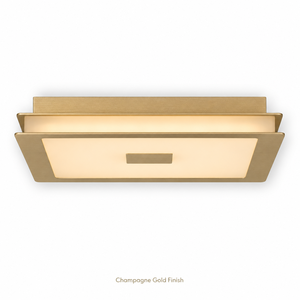 Plafonnier LED carré moderne en aluminium à plusieurs niveaux, finition dorée, éclairage acrylique pour salon, chambre, hôtel - Product Image 5