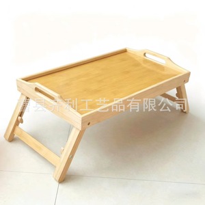 Bandeja Plegable de Madera, Color Natural, para Dormitorio, Picnic, Comida, Frutas y Verduras - Product Image 2