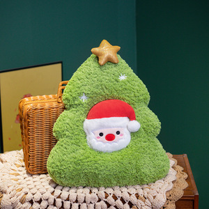 Décorations <span class=keywords><strong>de</strong></span> vacances <span class=keywords><strong>de</strong></span> Noël coussins arbre <span class=keywords><strong>de</strong></span> Noël en peluche poupée mignon bonhomme <span class=keywords><strong>de</strong></span> neige wapiti bébé coussin père noël rouge pomme poupée - Product Image 4