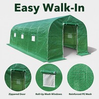 Serre de jardin Zhejiang 6mx3mx2.13m, écologique, imperméable, avec structure en acier galvanisé, facile à assembler