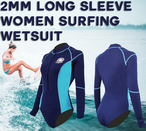 Combinaison <span class=keywords><strong>de</strong></span> plongée intégrale 1 pièce pour <span class=keywords><strong>femme</strong></span>, manches longues, fermeture éclair sur la poitrine, en néoprène, protection thermique - Product Image 3
