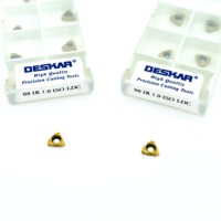DESKAR 06IRA60 08IR1.0ISO/1.25ISO/A55/A60 Plaquettes de taraudage LDC, 10 plaquettes par boîte, plaquettes en carbure pour tournage sur machines-outils CNC