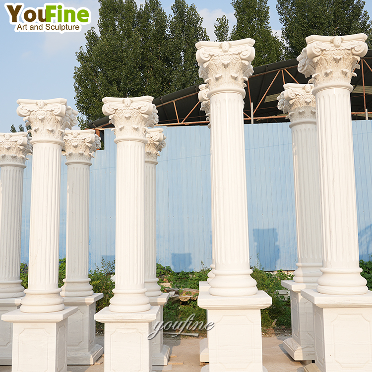 YOUFINE Natural Stone Marble Roman Column