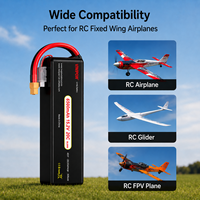 CE 20C แบตเตอรี่ Li-Po ขนาด6500มิลลิแอมป์ต่อชั่วโมงสำหรับเฮลิคอปเตอร์สี่ใบพัดบังคับเรือเรือพร้อมปลั๊ก XT60/XT30