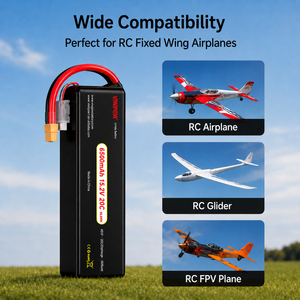 Batterie Li-Po CE en gros 6500mAh 20C pour drones RC, quadricoptères, hélicoptères, voitures, bateaux avec connecteur XT60/XT30 - Product Image 1