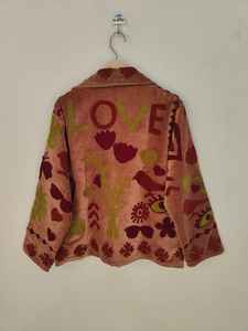 <b>Velvet</b> Suzani <b>Jacket</b> Boho Embroidered Eye & Heart Motif Coat Handmade Colorful Festival Wear Unique Artistic Statement <b>Jacket</b> - Product Image 6