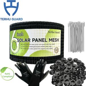 Filet <span class=keywords><strong>anti</strong></span>-oiseaux galvanisé à chaud de 6 pouces x 100 pieds pour panneaux solaires, filet de dissuasion <span class=keywords><strong>anti</strong></span>-pigeons robuste, logo personnalisé disponible - Product Image 2