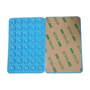 Plaque adhésive carrée en silicone antidérapante, autocollante simple face, pour coque de téléphone portable, vente en gros usine - Product Image 1
