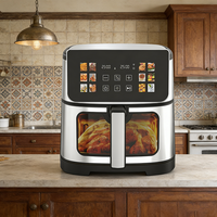 Friteuse à air numérique multifonctionnelle de haute qualité 8L sans huile, écran tactile, acier inoxydable, certifiée CE ETL GS