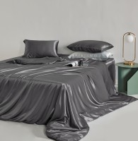 Draps plats de luxe 100 % soie 400 fils, jetables, couleur et taille personnalisables, pour hôtels et usage domestique, toutes saisons, vente en gros