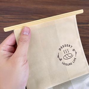 レベイ包装中国クワッドシールポーチ自己密封防湿クラフト紙袋包装フラットボトムベーキングパン袋 - Product Image 4