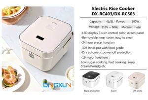 Cuisinière à <span class=keywords><strong>riz</strong></span> électrique à faible teneur en sucre de 220 V, capacité de 5 L, grand panneau tactile, avec cuve intérieure en acier inoxydable 304 - Product Image 3