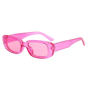 2023 Rectangle Sun Glasses Shades Custom Logo Fashion Women UV400 Vintage Small Rectangular Retro Trendy Sunglasses