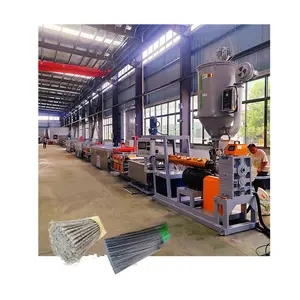 hdpe nylon mixed metallic pellets abrasive wire monofilament extruder machine