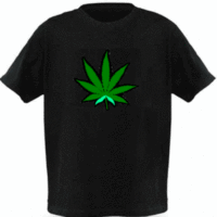 T-shirt LED en gros / T-shirt à éclairage LED / T-shirts lumineux LED pour jouets LED pour enfants Logo personnalisé T-shirt LED