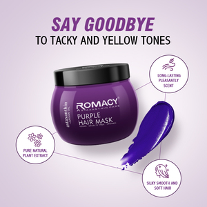 <span class=keywords><strong>Maschera</strong></span> per <span class=keywords><strong>capelli</strong></span> viola Romacy 500ml essenza di Maca e cheratina | Protezione del colore per <span class=keywords><strong>capelli</strong></span> biondi | <span class=keywords><strong>Maschera</strong></span> idratante Anti-toni gialli - Product Image 2