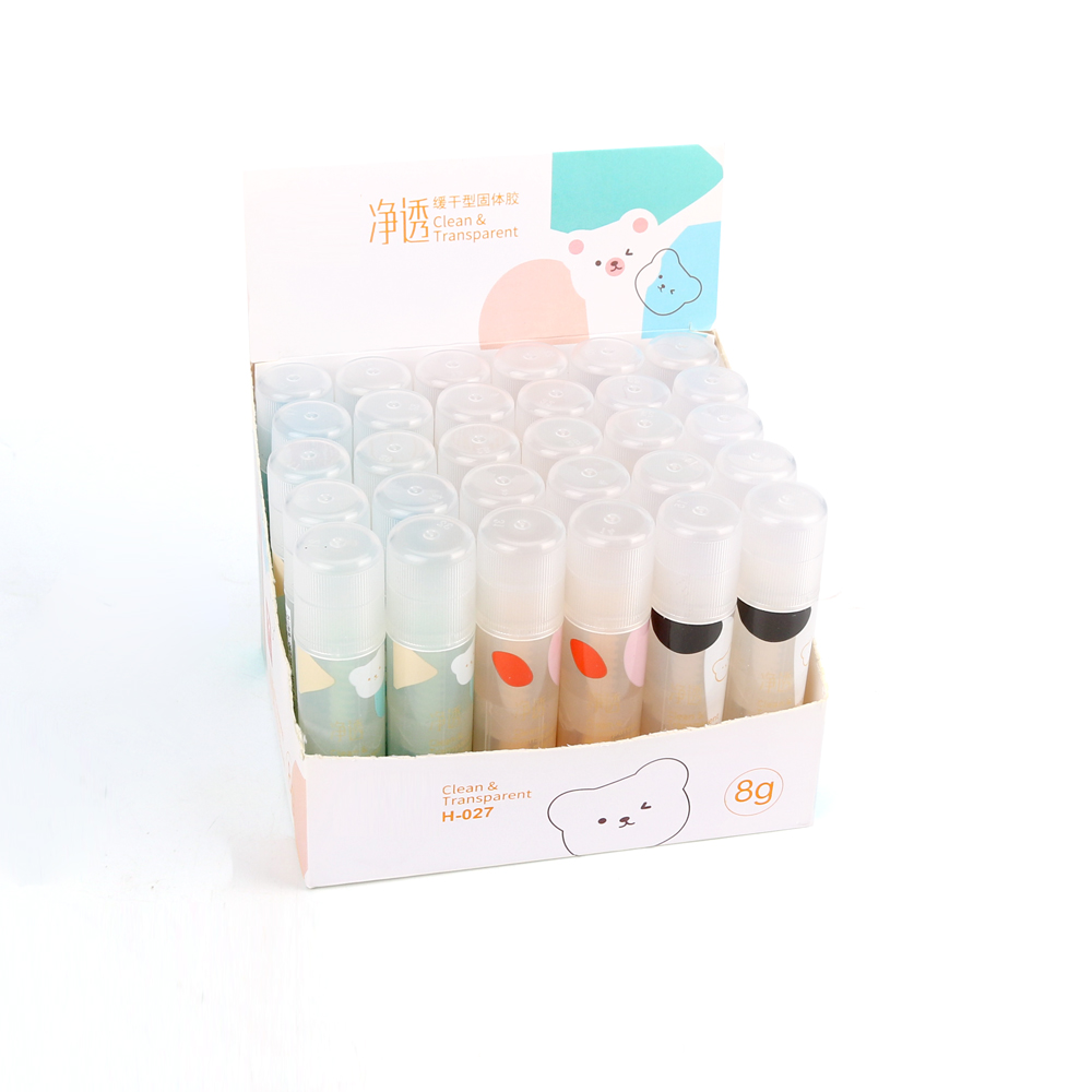 Индивидуальный 8 г клей-карандаш, прямые продажи от производителя, прозрачный твердый клей, прочный клей, офисный клей