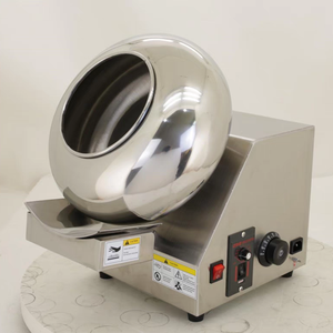 Machine industrielle de glaçage au chocolat de type <span class=keywords><strong>Selmi</strong></span> pour la production de chocolat sur noix, cacahuètes et amandes, machine de polissage et de glaçage - Product Image 6